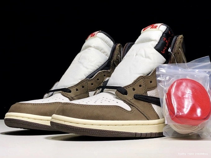 Husky Travis 'Mocha' Air 1 Retro 100 Jordan x High - CD4487 Scott OG 0818